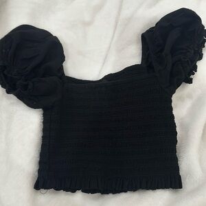 Katie J black cropped top